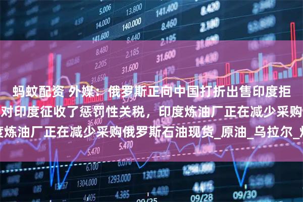 蚂蚊配资 外媒：俄罗斯正向中国打折出售印度拒绝的石油，由于特朗普对印度征收了惩罚性关税，印度炼油厂正在减少采购俄罗斯石油现货_原油_乌拉尔_炼厂