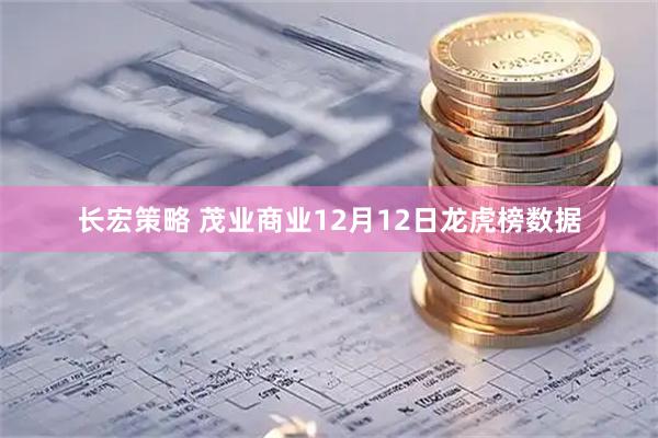 长宏策略 茂业商业12月12日龙虎榜数据